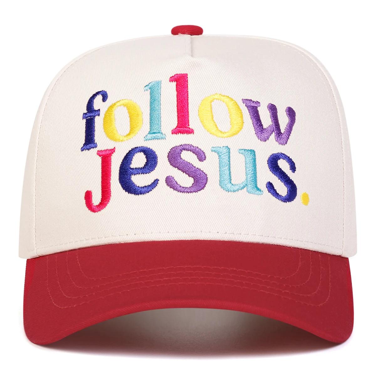 

Unisex Follow Jesus Letter Embroidery Baseball Caps Spring And Autumn Outdoor Adjustable Casual Hats Sunscreen Hat Sports Cap