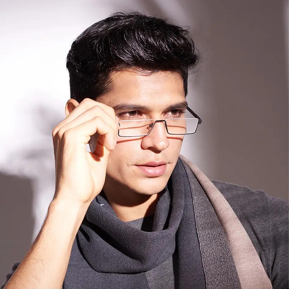 Men's and Women's Fashionable Reading Glasses Anti Blue Light Glasses+1.0+1.5+2.0+2.5+3.0+4.0 Near and Far Half Frame Style