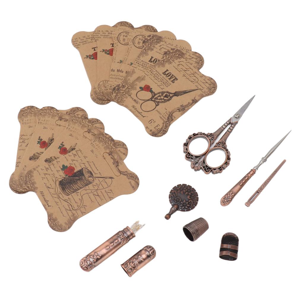 Europäisches Vintage Stickschere Set Edelstahl Europäisches Antikes Vintage Nähset für Nähen Handwerk Kunstwerke Handarbeit