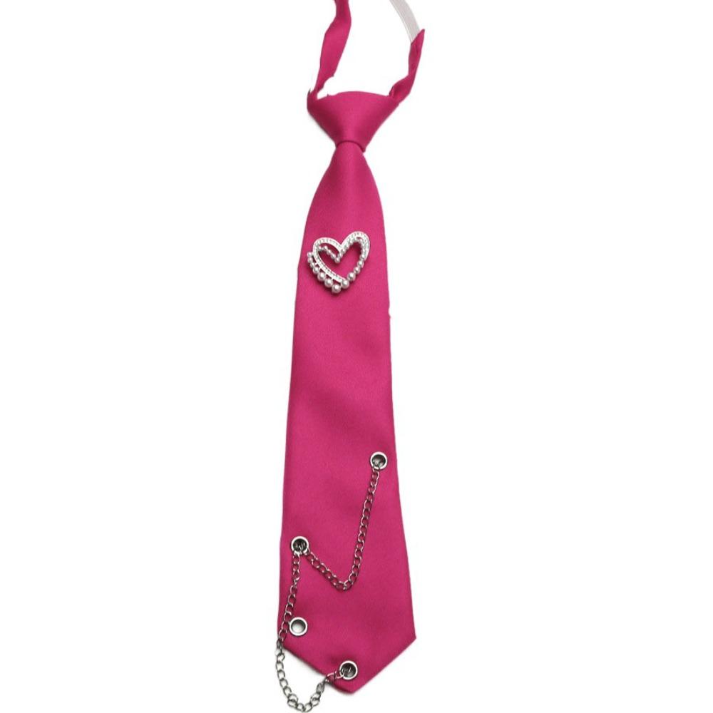 Korean Style Long Necktie Tassels Shirt Tie Elegant Love Heart Tie  Daily
