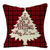 Christmas Cushion Cover Xmas Decorative Farmhouse Buffalo Check Pillowcase Holiday Party Decor Pillow Cover for Living Room Seat