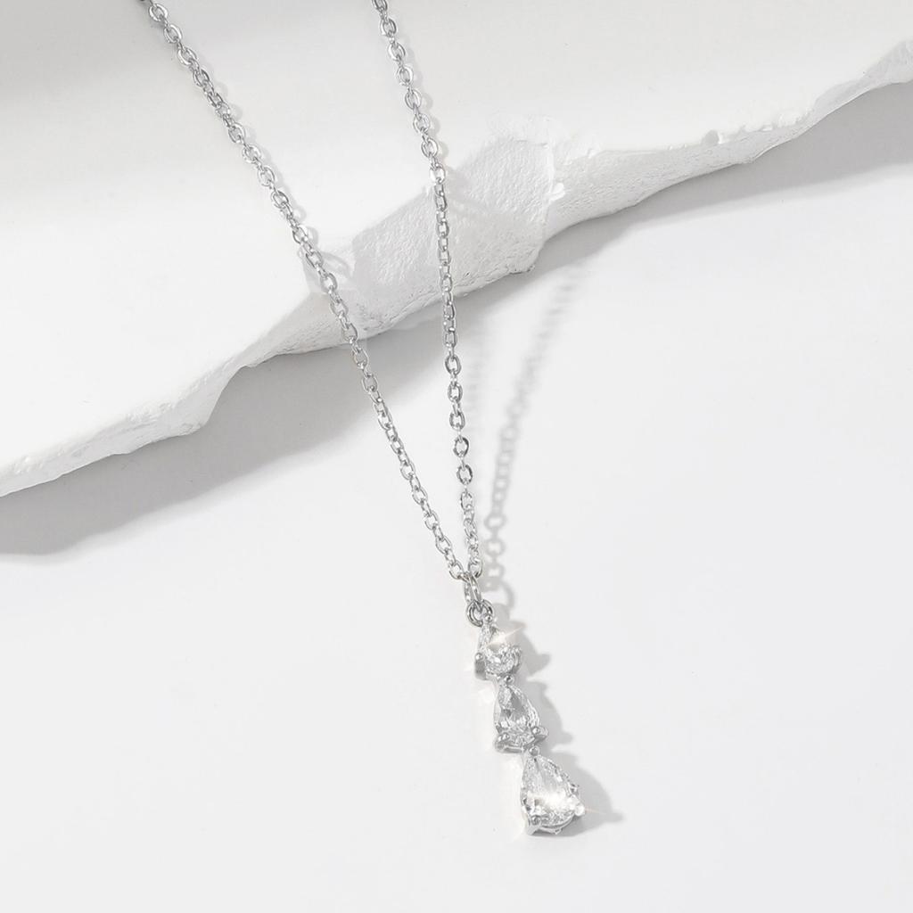 Minimalist Fashion Water Drop Pendant Necklace Woman Wedding Jewellery