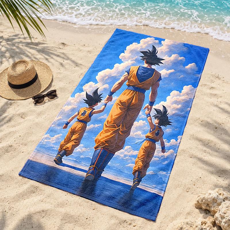 Dragon Ball Microfiber Beach Towel Quick Dry Sand Free Lightweight Beach Towels for Travel Swimming Camping