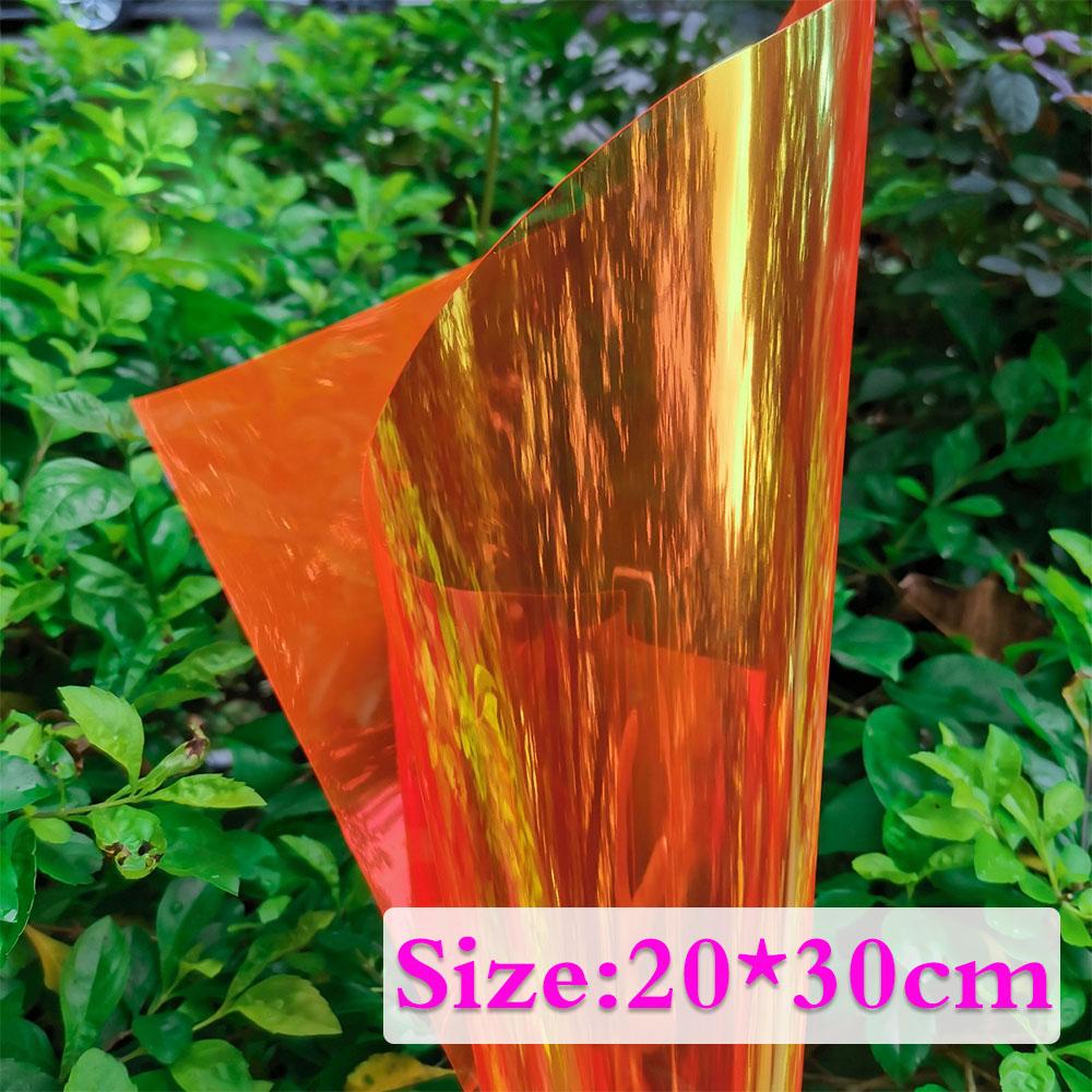 A4 Multicolor Iridescent Holographic Clear Transparent PVC Fabric Leatherette Laser Rainbow Film Vinyl Craft Bag Earring DIY Bow