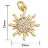 1Pcs Various Style Metal Zircon Pendants For Making DIY Bracelet Necklace Earring Key Chain