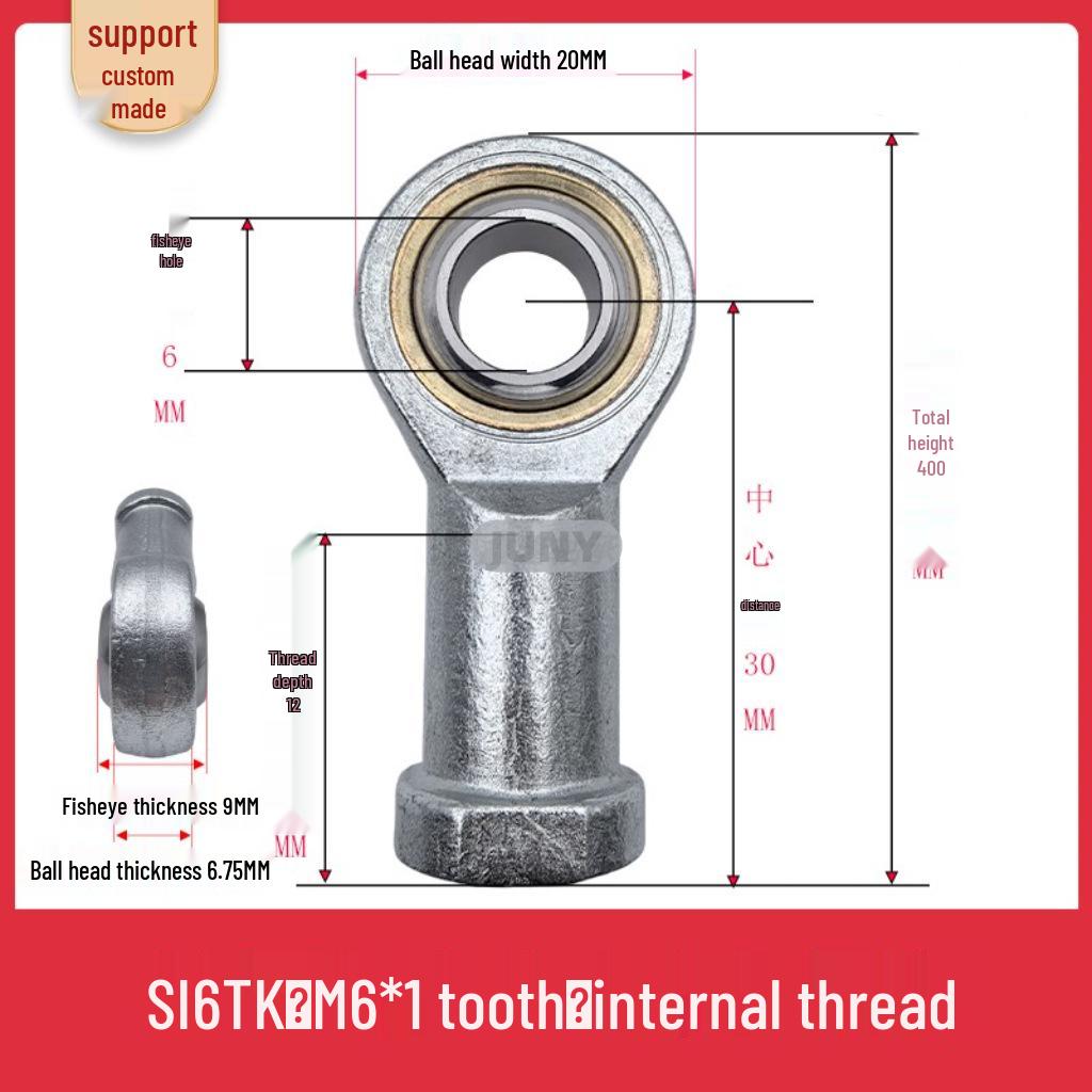 Spherical Plain Bearings: Universal Joint Ball Joint Rod End, Internal SI, External SA, Sizes 5-40