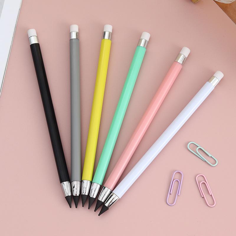 12 Color Pencil Collection Adorable Drawing Pencil Refill Unlimited Writing Pencils Eternal Erasable Pencil Pens for School Art Supplies