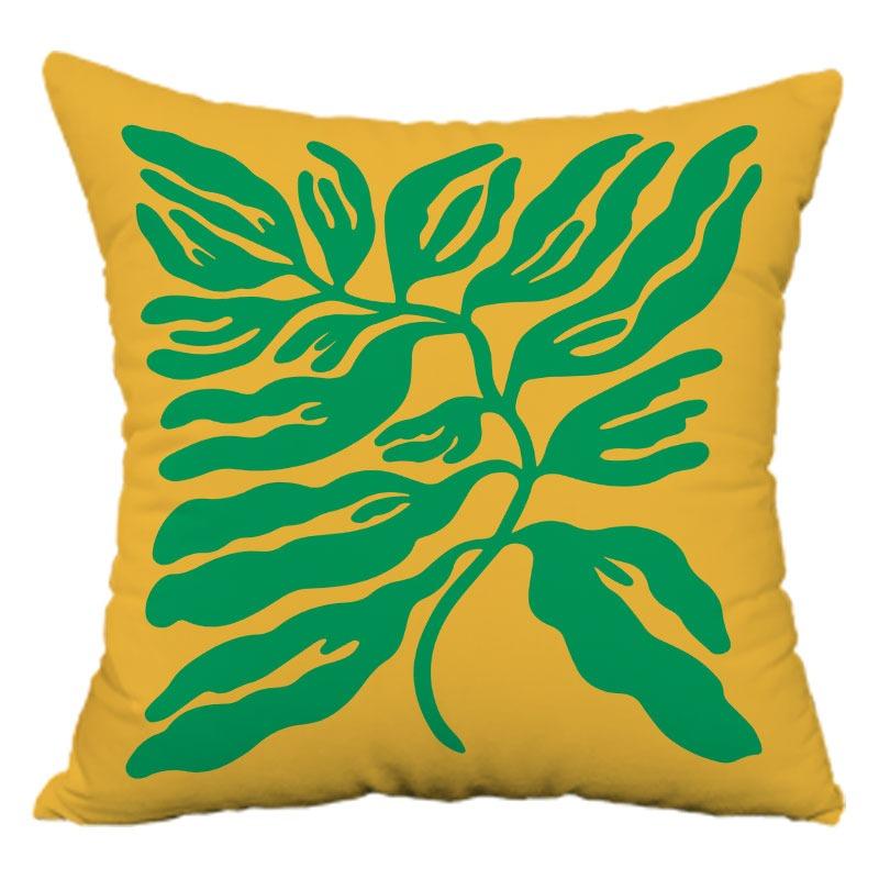 Green and Yellow Geometric Pillowcase Dormitory Decoration Office Living Room Sofa Home Pillowcase