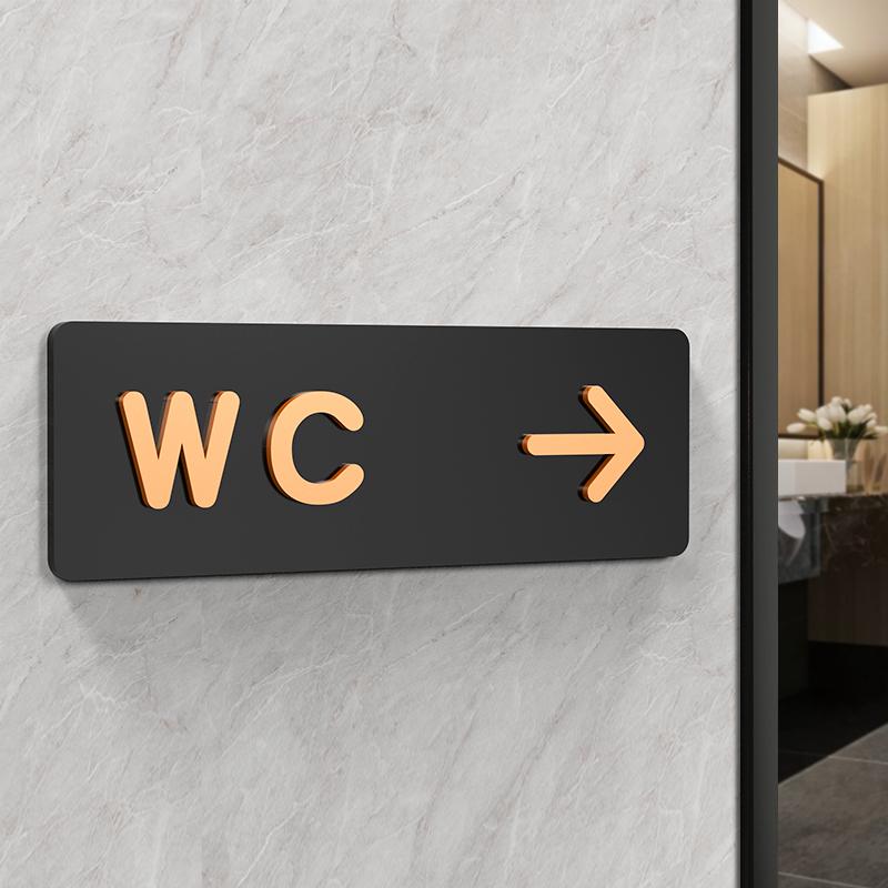 Men Women Toilet Signs WC Signage Shopping Mall Office Buildings Door Plates Reminder Indicator Plaque Public Toilet Guide Sign