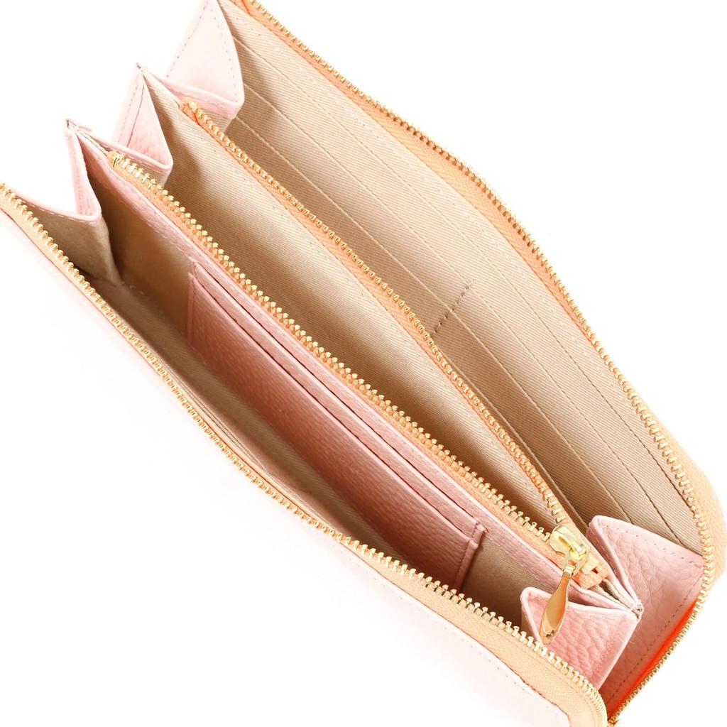 Farbkombination lange Geldbörse PH0790 73421 [Kitamura] Lachs/Orange [Pink]