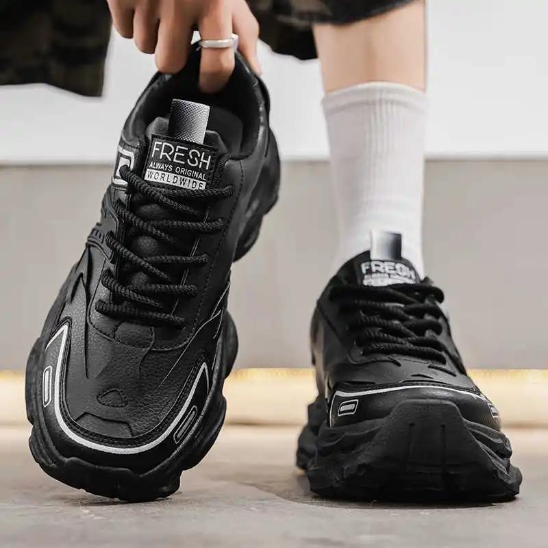 Tied Thick-heeled Tenis 43 Walking Men's Shoes 13 Branded Sneakers For Men Sports Releases Global Brands Trendy