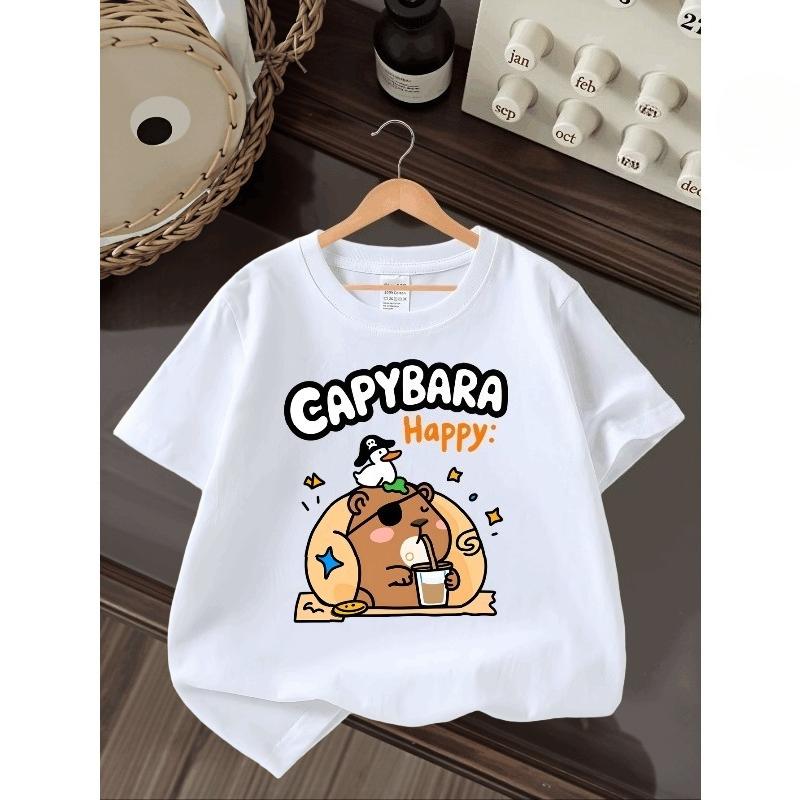 Europäische Größen Jungen T-Shirt Druck Design Kunst, Ideal für Outdoor-Aktivitäten, Weiches Gestricktes Oberteil, Bequem Und Atmungsaktiv, Geeignet für den Sommer