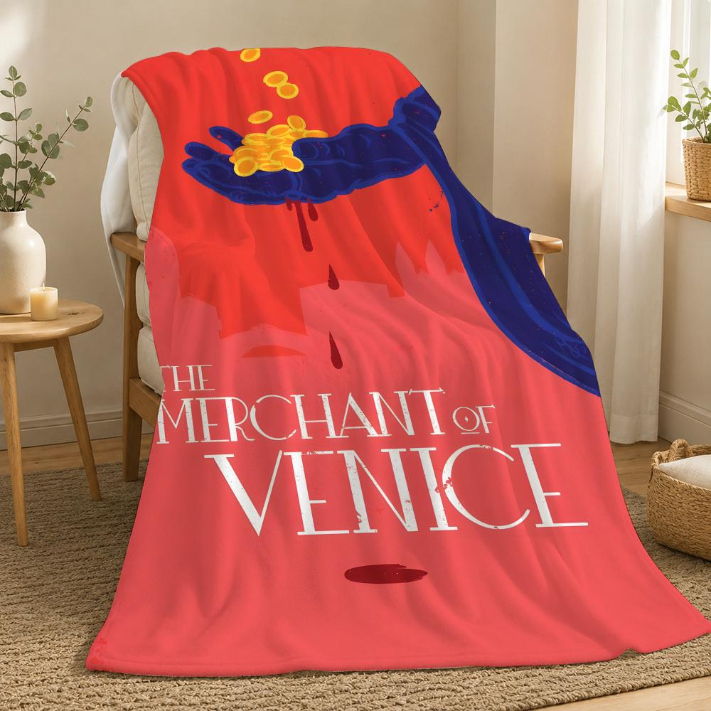 The Merchant of Venice Shakespeare Play Throw 240g flannel blanket, suitable for sofas, beds, offices,  exquisite gift blankets 75X95CM
