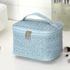 Waterproof Cosmetic Bag Large Capacity Smooth Double Zippers Soft Grip Handle Lightweight Toiletry Organizer for Trip