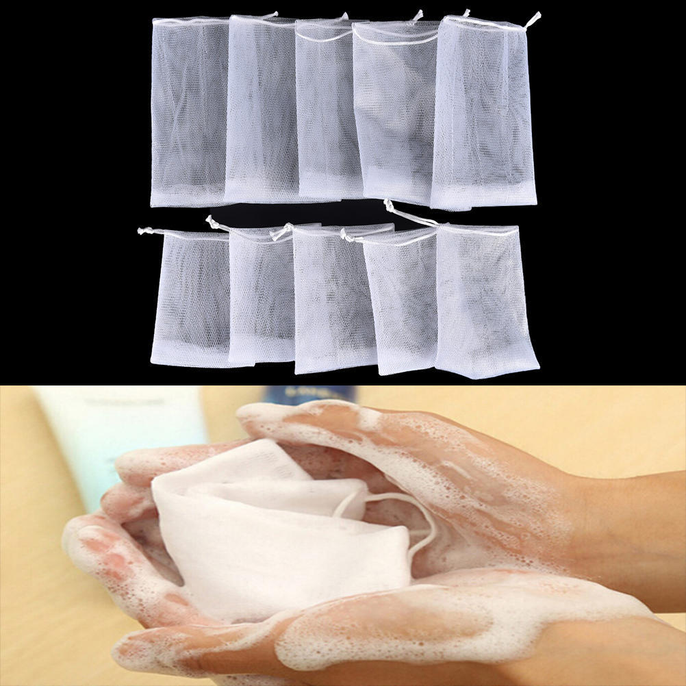 5Pcs Soap Blister Mesh Double-Layer Soap Net Foaming Net Easy Bubble Mesh Bag