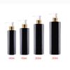 100ml 150ml 200ml 250ml Empty Black Bottles Liquid Soap Pump Container For Personal Care Lotion,gold Pump Cosmetic Containers
