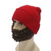 Big Beard Cold Hat Autumn and Winter Men's Mask Knitted Hat Warm Ear Protection Turned Wool Hat Personality Handsome Overelastic