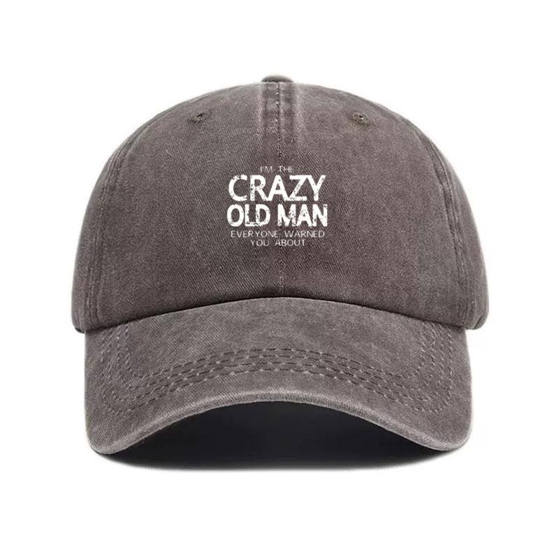 

Funny Quote Vintage Washed Cotton Baseball Cap Adjustable Distressed Trucker Hat For Men Humorous Sarcastic Cotton Old Man Cap