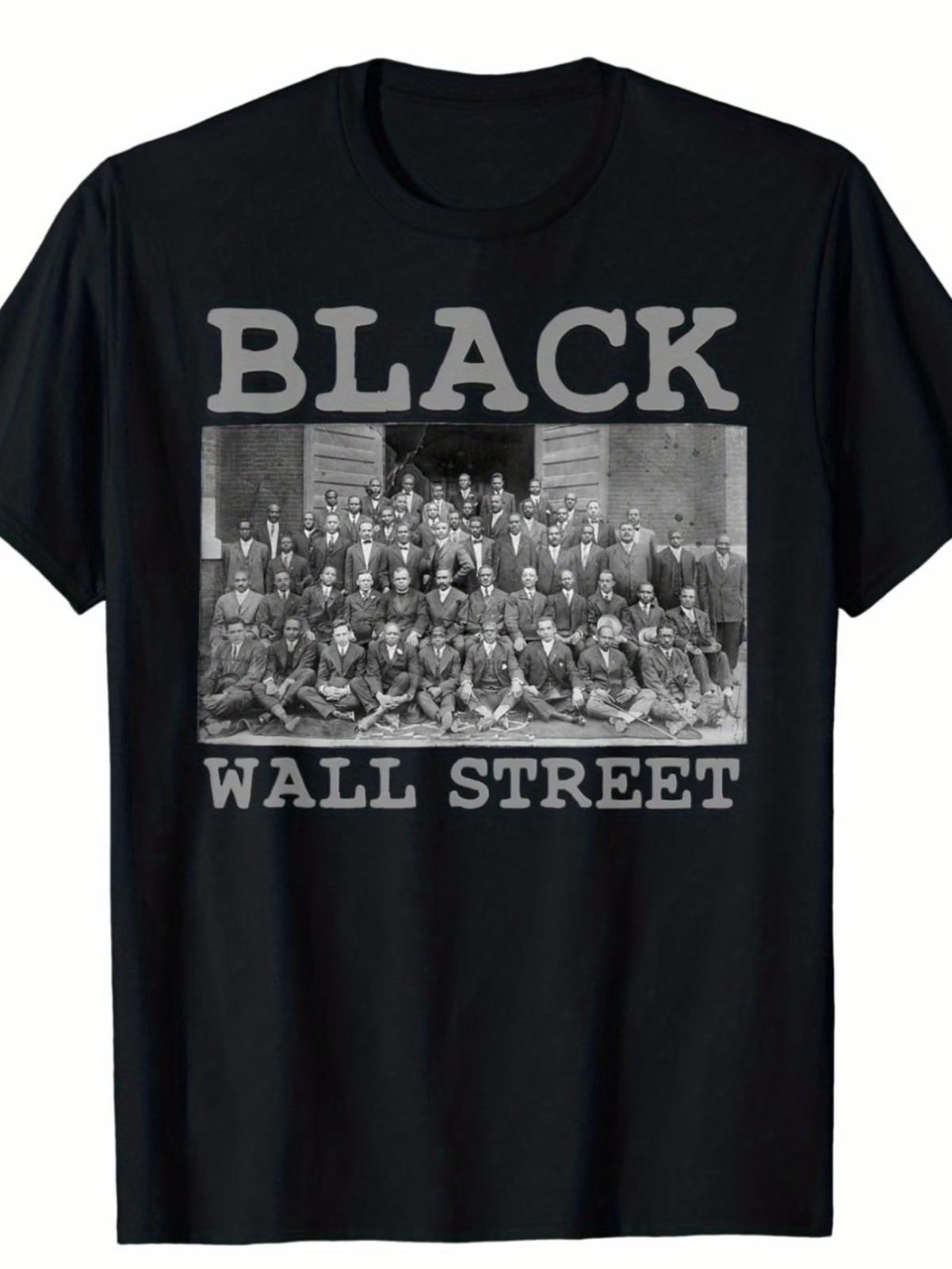 African American Business Black History Black Wall Street T-Shirt, Casual Crew N S