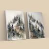 2pcs/set Cloud Forest Art Oil Painting Canvas with Wood Frame Draw Wall Decor Home Living Room Decorations 30x40cm
