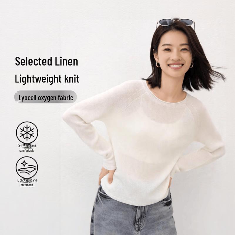 Jiaximeng Linen Blend Knit T-shirt M
