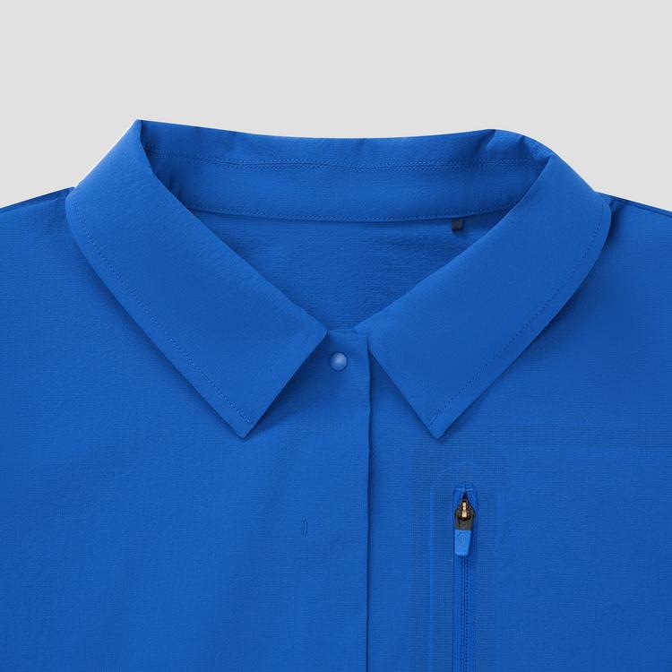 DESCENTE Bleu Series Woven Polo Shirt Women Shirts D6232BWS60