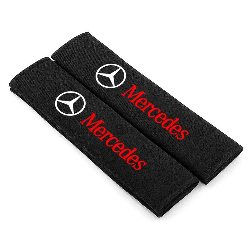

2 шт. Накладка на плечо ремня безопасности автомобиля, защитный чехол, товары для автомобиля для Mercedes-Benz AMG C500 C200 C300 A B C E GLA CLA GLK GL ML GLE W204 W205 W203 W211 W212 benz