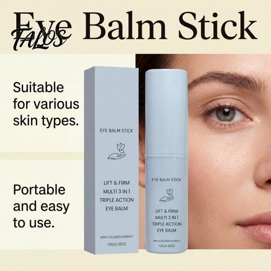 10g Augenpflege-Balsam-Stift, Feuchtigkeitsspendender Augenbalsam-Stift, Aufheller für die Augenpartie, Kollagen-Augencreme gegen Augenringe & Falten
