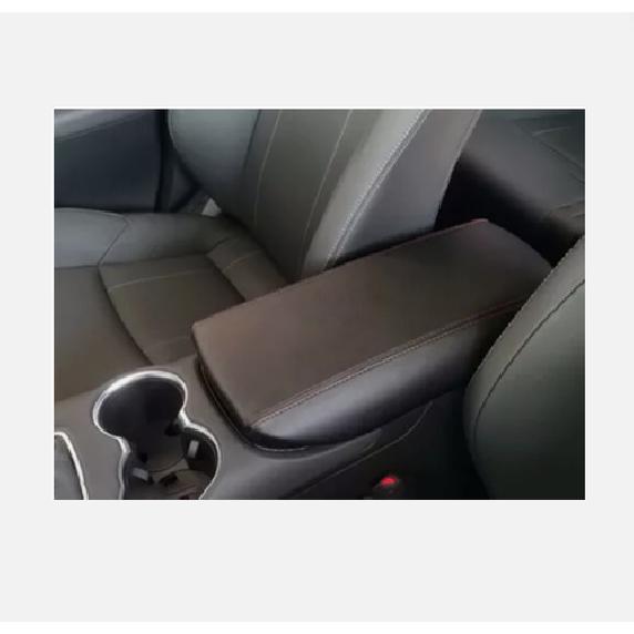 For Toyota Venza -2024 Black Leather Storage Armrest Protective Cover