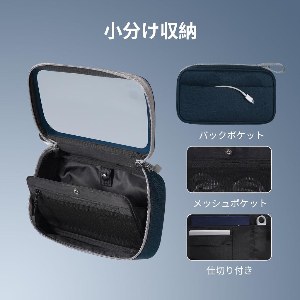 Pack All Gadget Translucent TPU Dustproof and Portable Storage Case for Small Business USB Flash SD Navy Pouch, Material, Water-Repellent, Items,