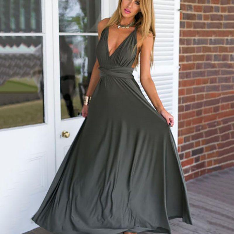 Elegant Women's Long Sleeveless Dress Perfect For Evening Party And Cocktail Events