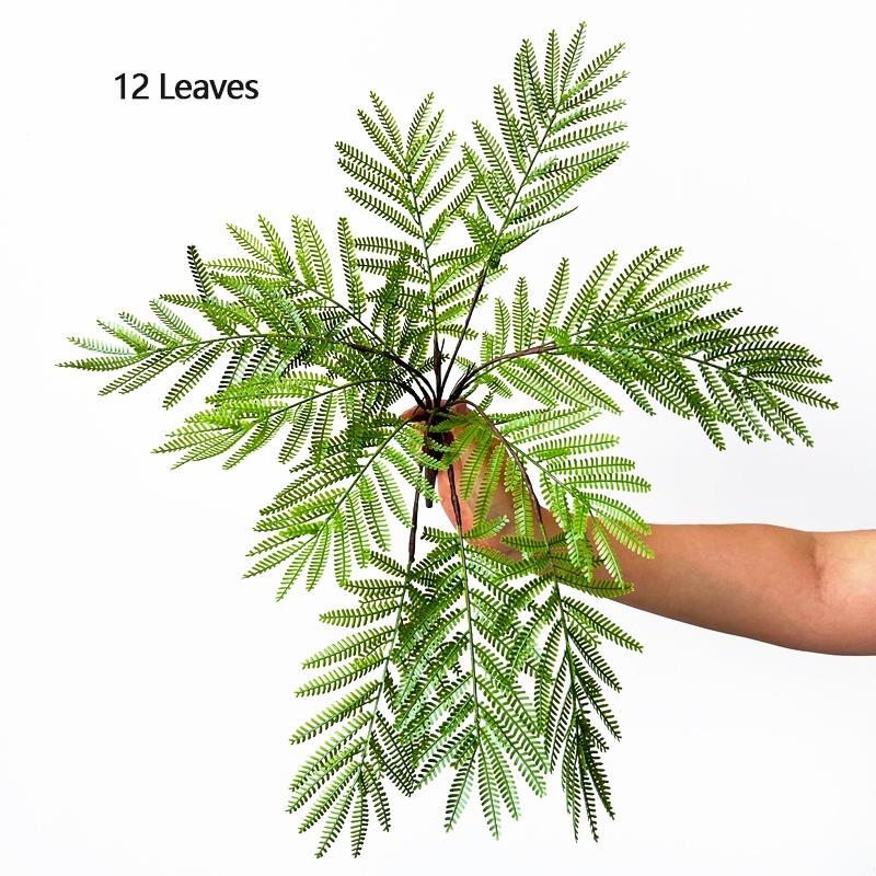 

Искусственное зеленое растение Мимоза Трава Силиконовые листья Зелень Искусственные растения Поддельный бостонский папоротник для домашнего внутреннего и наружного декора Large