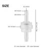 4mm 6mm 8mm 10mm 12mm Hose ID Plastic Non Return Valve Way Check Valve