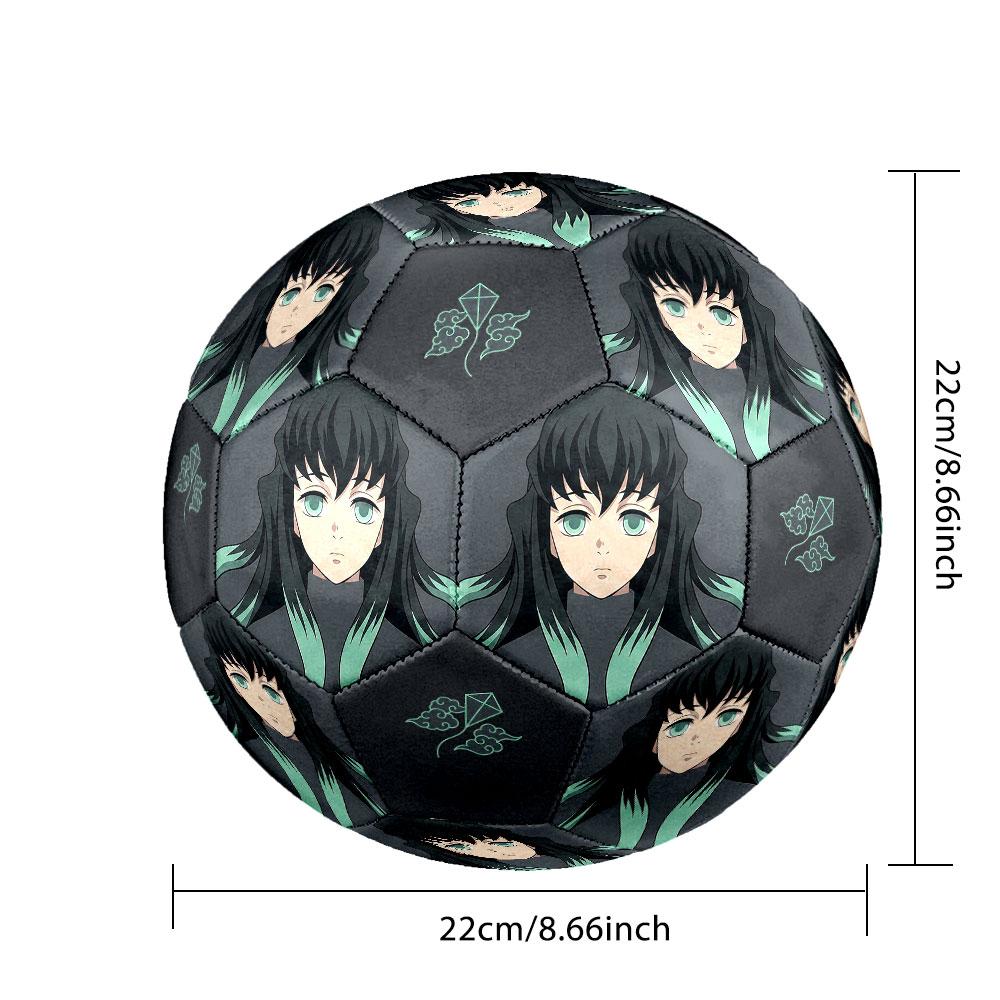 1pc Demon Slayer Kimetsu no Yaiba Soccer Ball Size 5 Indoor Soccer Ball Fashion Colorful Backyard Game - Great For Sports Fans Gift HE19