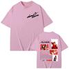Cantante Chiara Oliver Camisetas Gráficas de Álbum Streetwear Moda Y2k Camiseta de Manga Corta Hombres Mujeres Camisetas de Algodón Holgadas