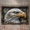 2d Flat 30*20cm, Bald Eagle Vintage Style Wooden Yard Sign, Multipurpose Wall Hanging Decor for Home, Street, Shop, Garage, Bar, Farm, Garden.