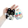 1 Τμχ Γατούλα Μαύρο Λευκό Πλούσια Κούκλα με Ήχο Μικρό Κρεμαστό Μπρελόκ Κινούμενα Σχέδια Κούκλα Μπρελόκ Διακοσμητικό Τσάντας Παιδικό Δώρο