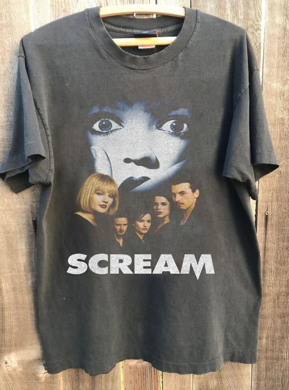 Scream Movie Shirt Scream Graphic Charcoal Unisex Shirt Reprint S-5XL WA3197 XL