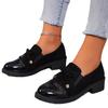 Women's 2026 Fashion Flat Shoes, Spring/Autumn Work Chunky Heel Bowknot, Plus Size, European & American Style.