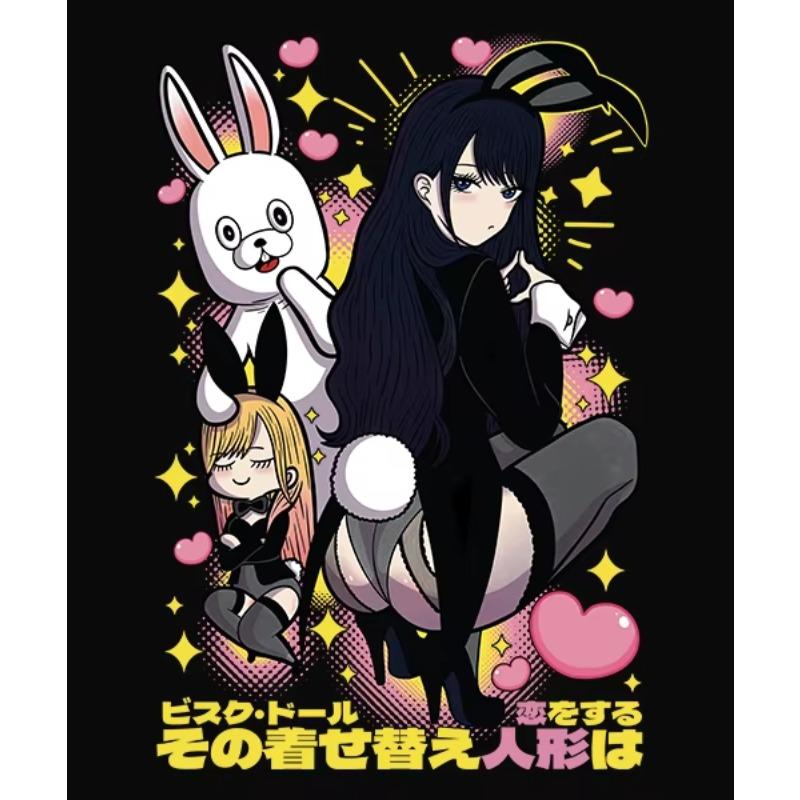 New Years Hot Selling Tshirt for Anime Bunny Girl Senpai Love Round Neck Short Sleeved Tshirt