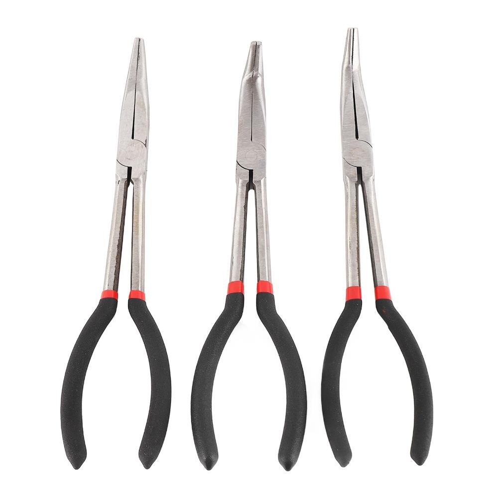 3pcs Insulated Comfort Grip Handles Long Nose Pliers Precision Long Nose Pliers Wire Bending