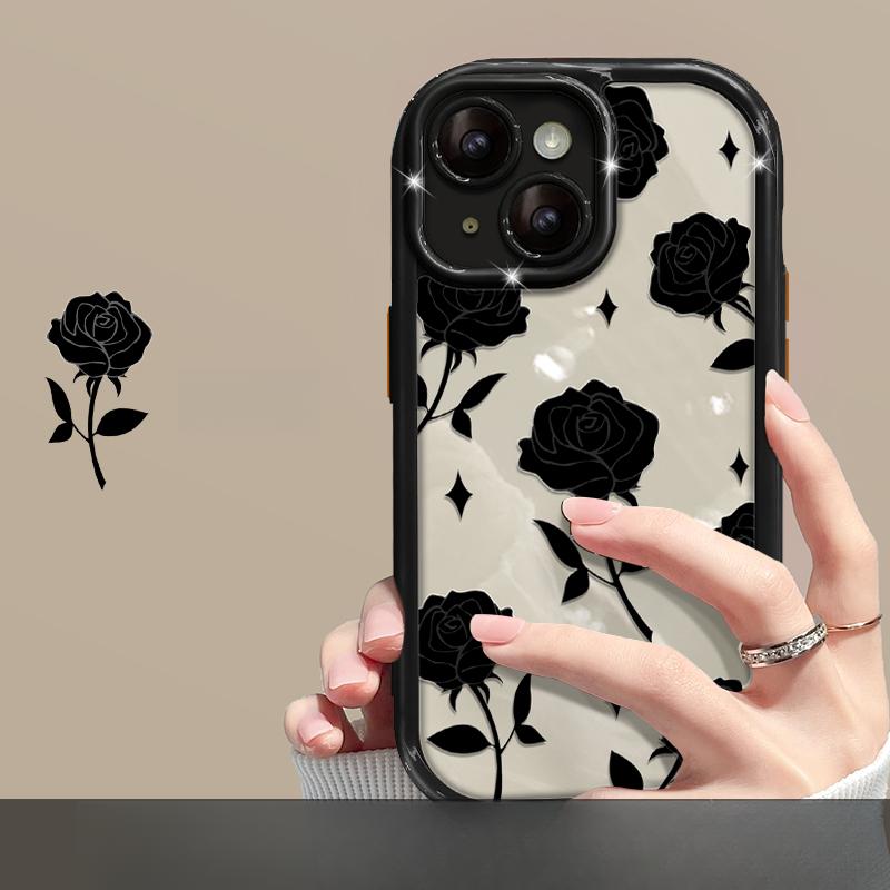 Applicable To Apple 14promax Mobile Phone Case IPhone 13/15 Full-inclusive Anti-fall 11/12 Tulip Chain Silicone