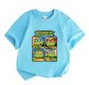 Kids Boys Girls 100% Cotton Crew Neck Short Sleeve T-Shirt, Classic Four Cool Comic Character Print Casual Summer Soft Breathable Tops for Daily Wear