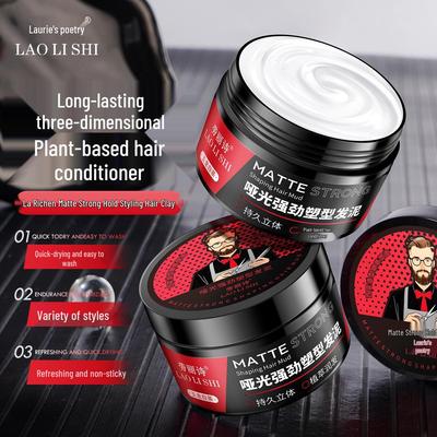 Laureth Matte Strong Styling Hair Clay for Men - Long-Lasting, Natural Hold, Non-Greasy & Refreshing