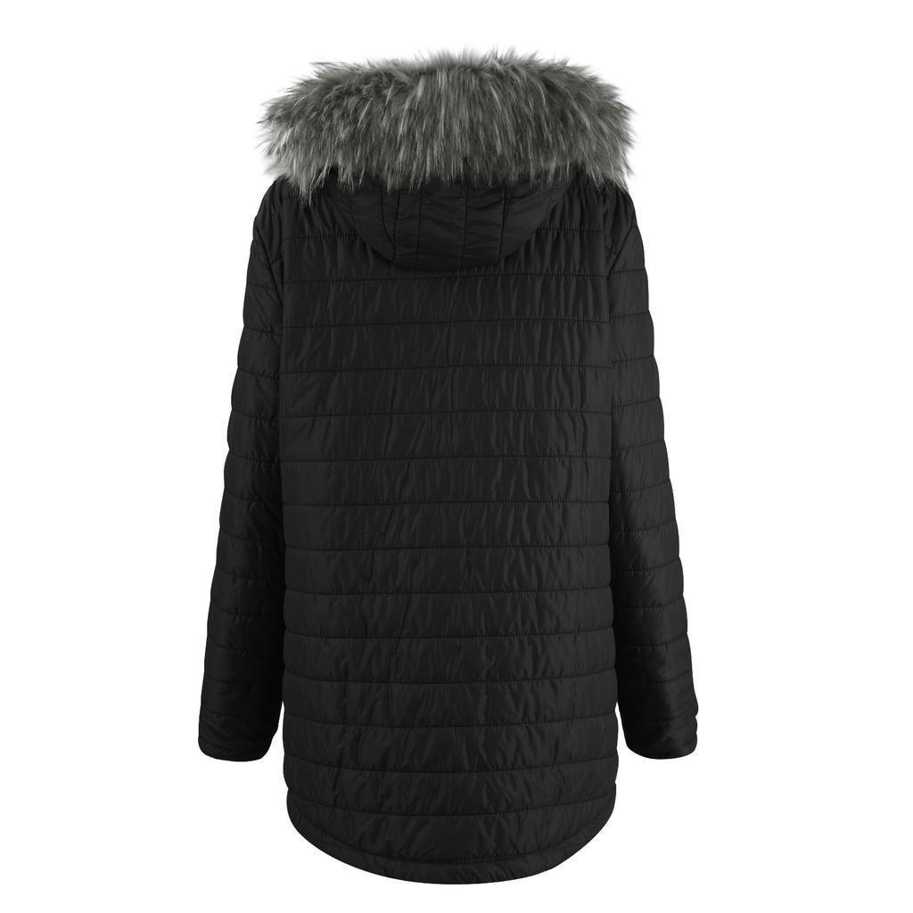 Kadın Kapşonlu Artı Kadife Kadife Ceket Bayanlar Kış Pamuk Ceket Kalınlaşmış Orta Uzunluk Sıcak Ceket