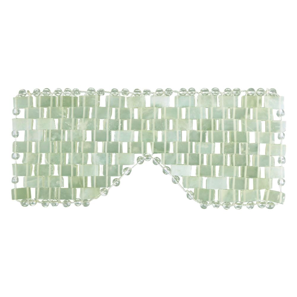 Jade Eye Mask Sleep Massager Mask Alleviate Puffiness Sleeping Eye Mask Relieve Wrinkles 100% Real Jade Stone Beads for Women