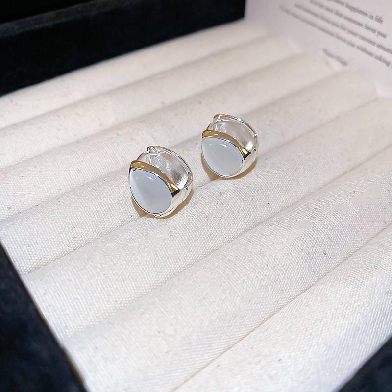 

Винтажные стальные серьги-капли «кошачий глаз» для женщин - Ретро, Высококлассные, Универсальные модные серьги-пусеты