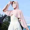 Long Sleeve Facemask Hat Sunscreen Shawl Solid Color Sun Protection Clothing  Fishing
