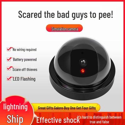 Indoor Fake Dummy Security Camera with Adhesive and Light - Ideal for Girls Living Alone