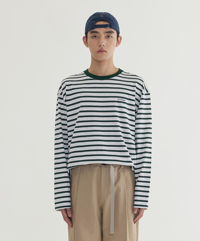 COVERNAT Striped Long Sleeve Green